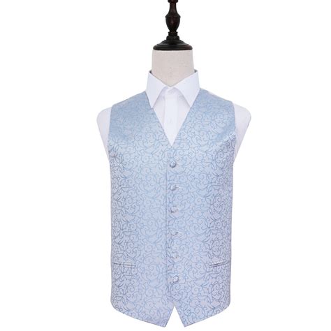 baby blue waistcoat.